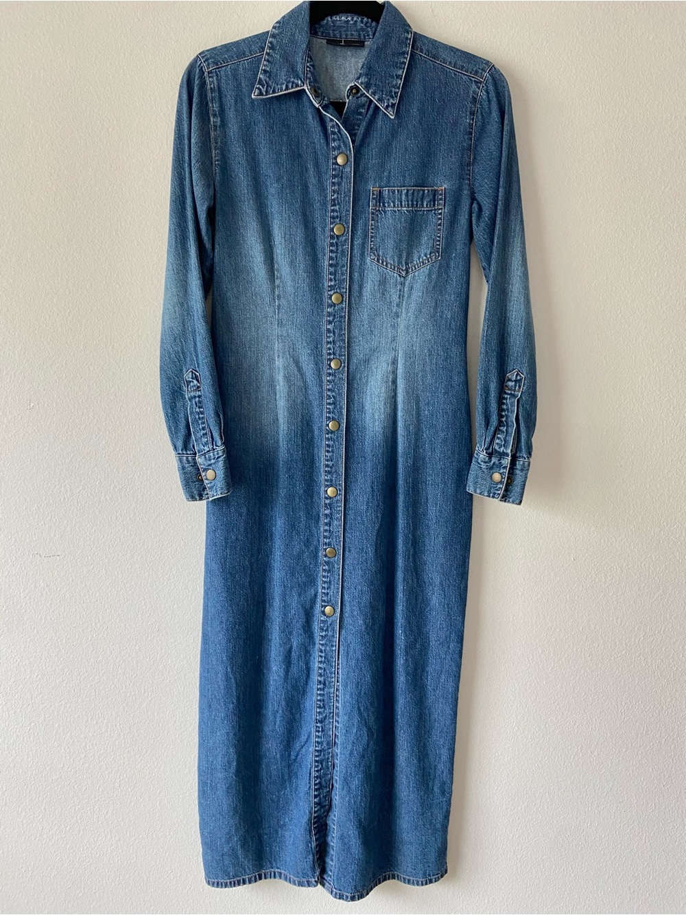 MODA International XS Pettie Denim Shirts Dress 100% Cotton